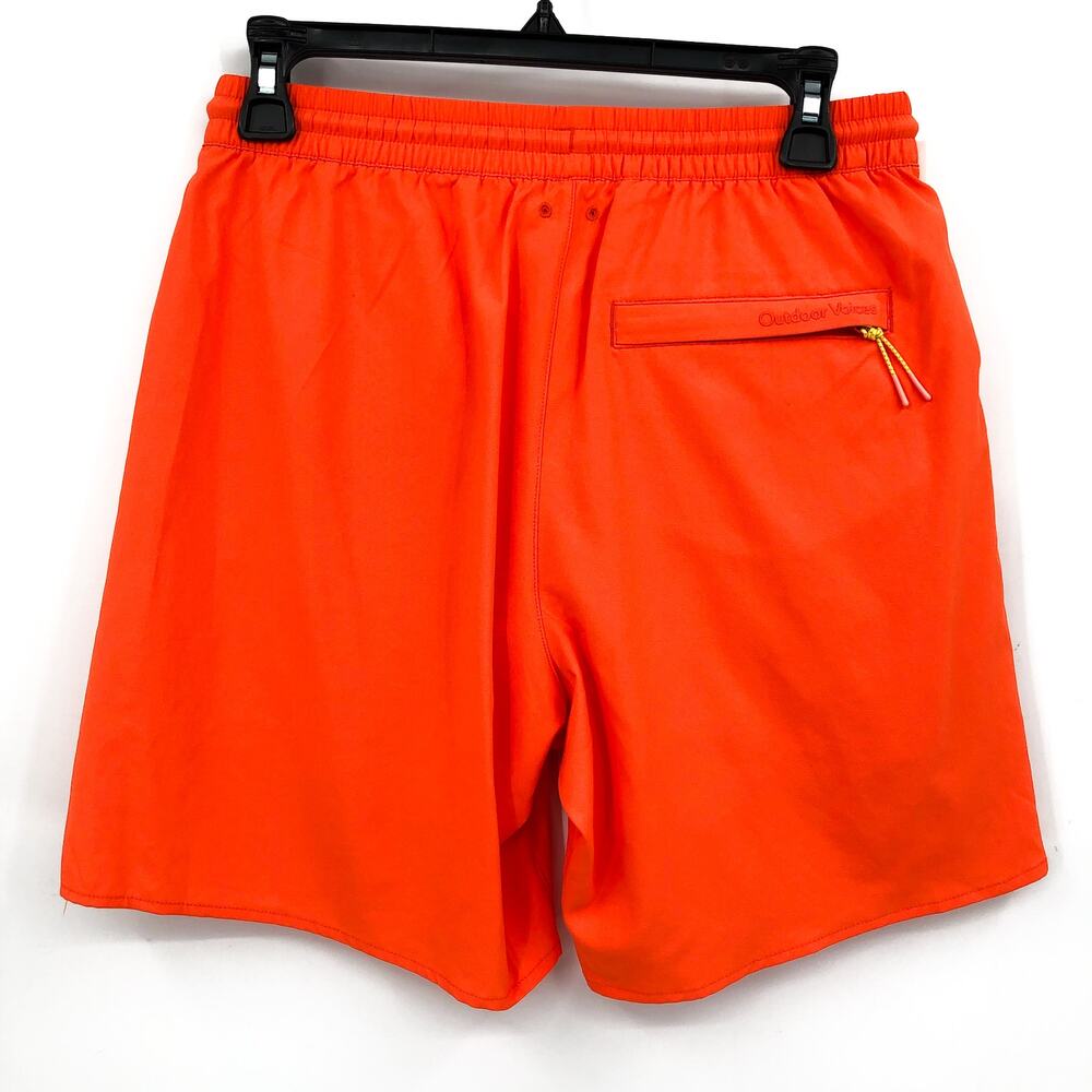 OUTDOOR VOICES Men's SolarCool 7" Beach Short XS Hibiscus Orange Mesh Liner NWT - Picture 6 of 9